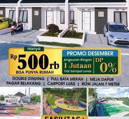 Promo Rumah Subsidi Kaliwungu DP 500 ribu angsuran 1 jutaan
