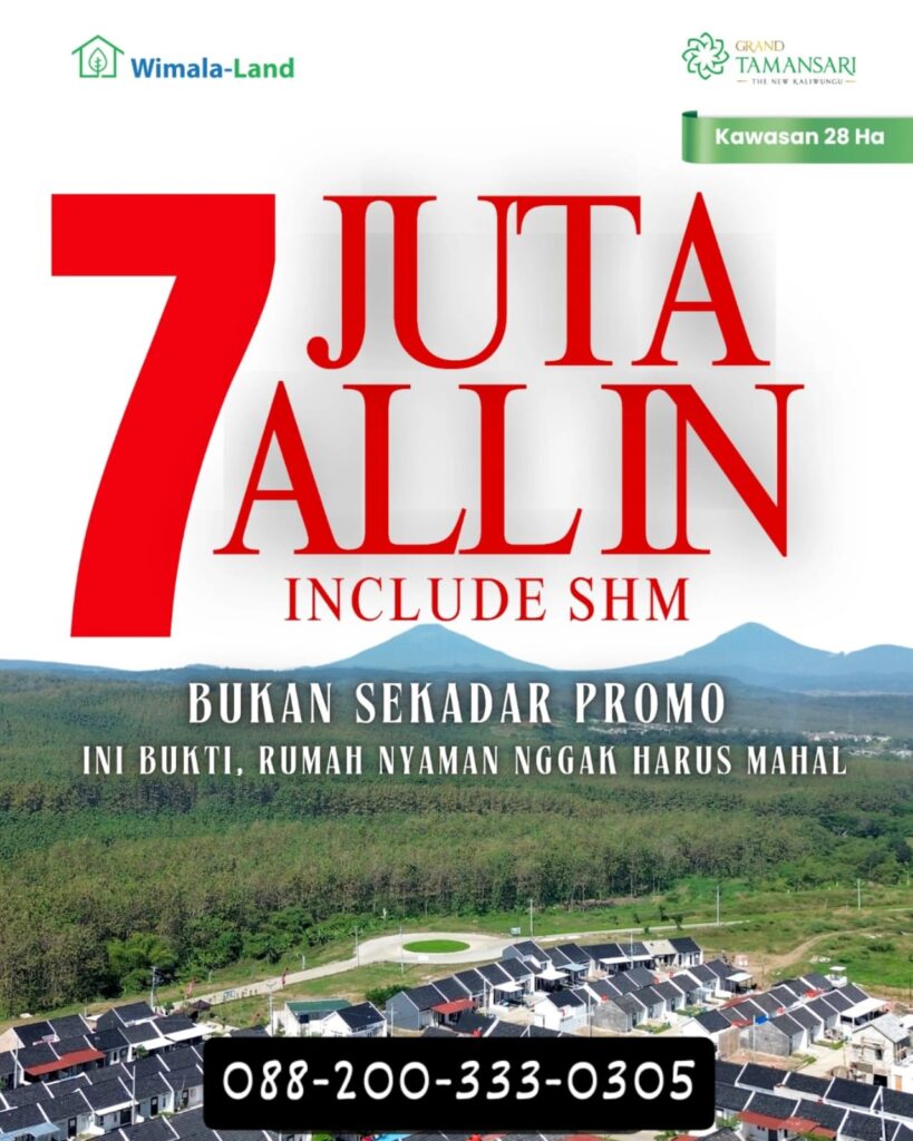 Promo 7 Juta All in dapat rumah cuma di Grand Tamansari Kaliwungu Kendal dekat kota Semarang