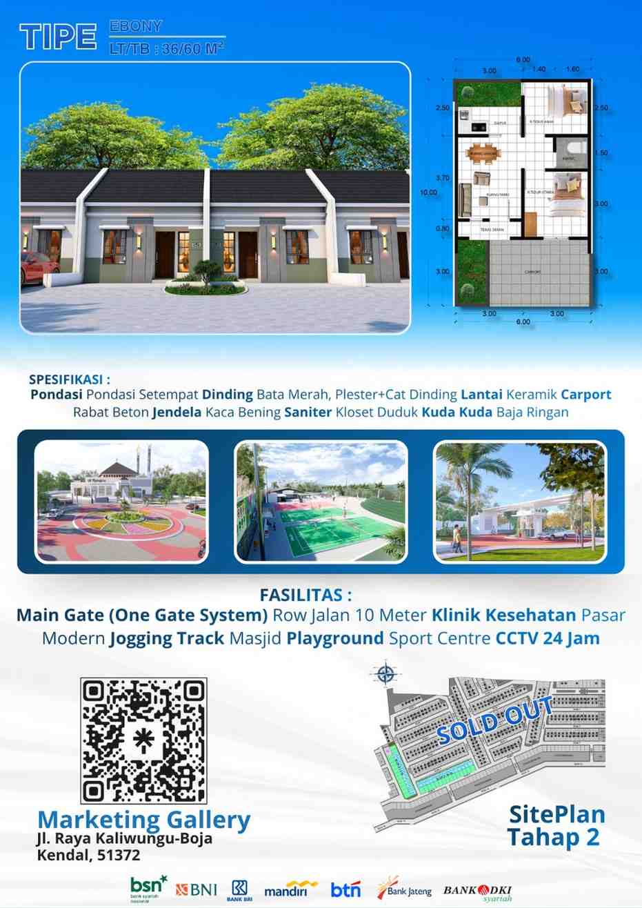 Full Spek Rumah Type Ebony - Grand Tamansari Kaliwungu