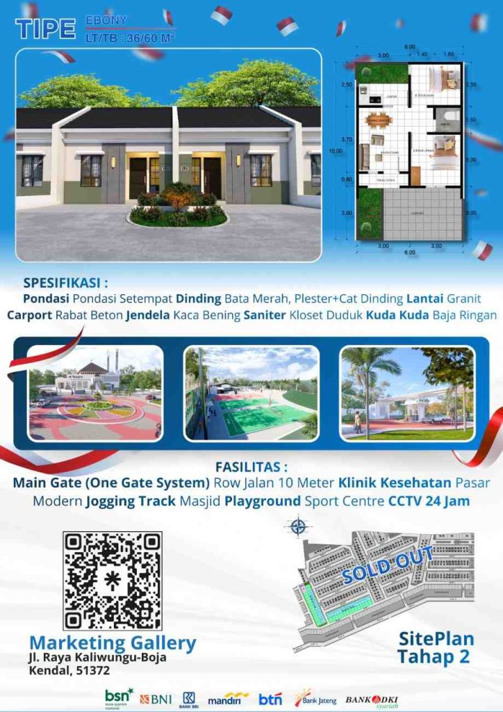Full Spek Rumah Type Ebony - Grand Tamansari Kaliwungu (brosur baru)
